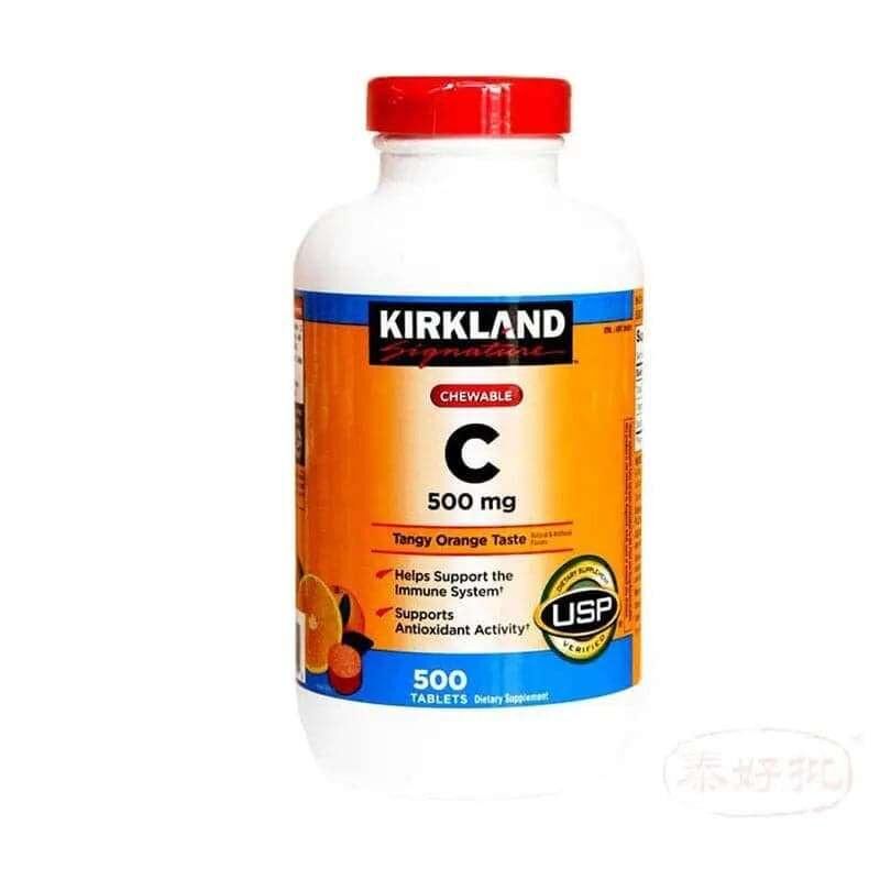美國 Kirkland維他命C500毫克 500粒｜免疫系統健康｜成年人｜日常營養補充｜澳洲保健品｜成分比較