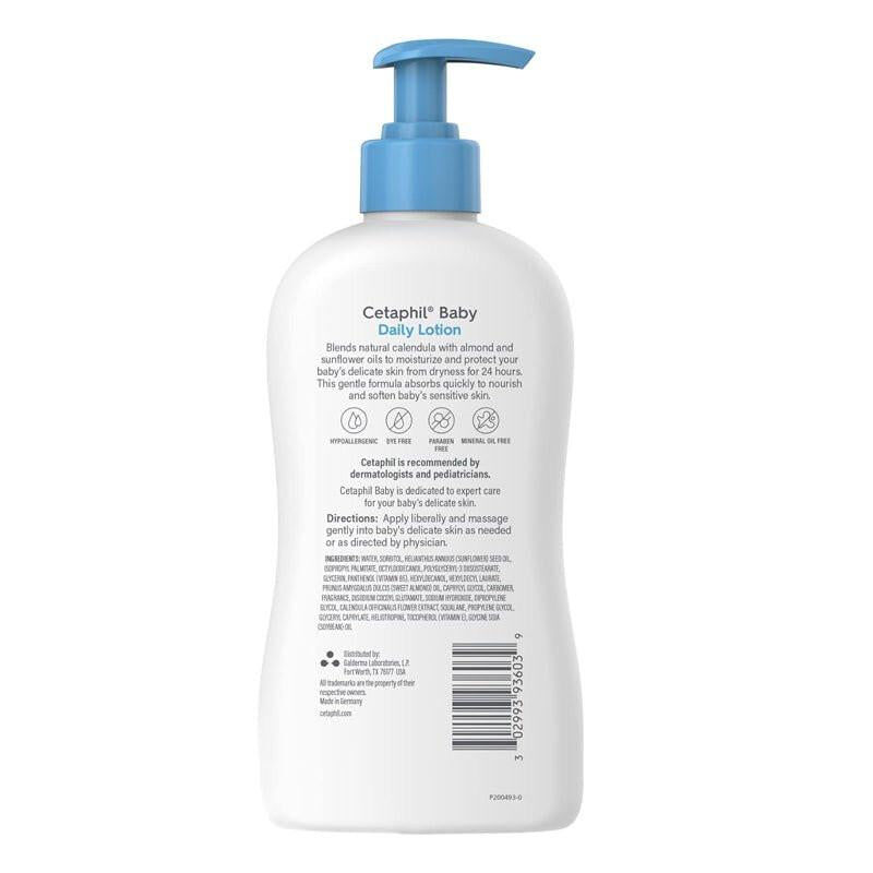 美國 Cetaphil Baby 舒特膚寶寶日常潤膚乳400ml｜日常健康支援｜精選營養成分｜成年人