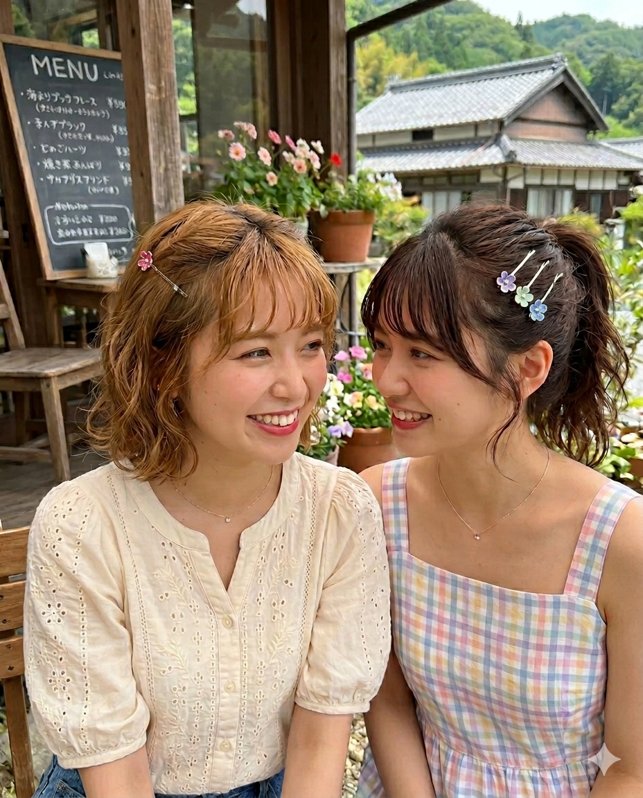 花花髮夾SET
