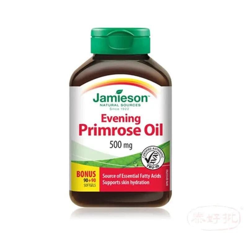 香港行貨 Jamieson 月見草油 Evening Primrose Oil Bonus Pack 500m