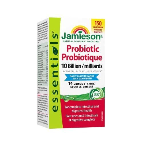 加拿大原裝 Jamieson – 純天然益生菌加量裝 150粒｜100億活性菌｜16株全譜｜腸胃不適專用 10