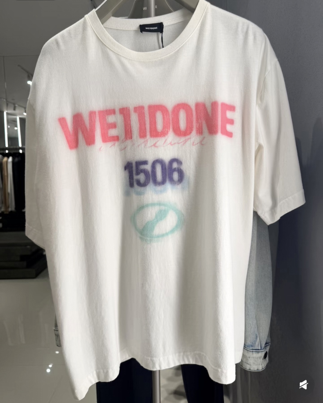 潮牌 We11done 白色彩字 Tee 男女可穿