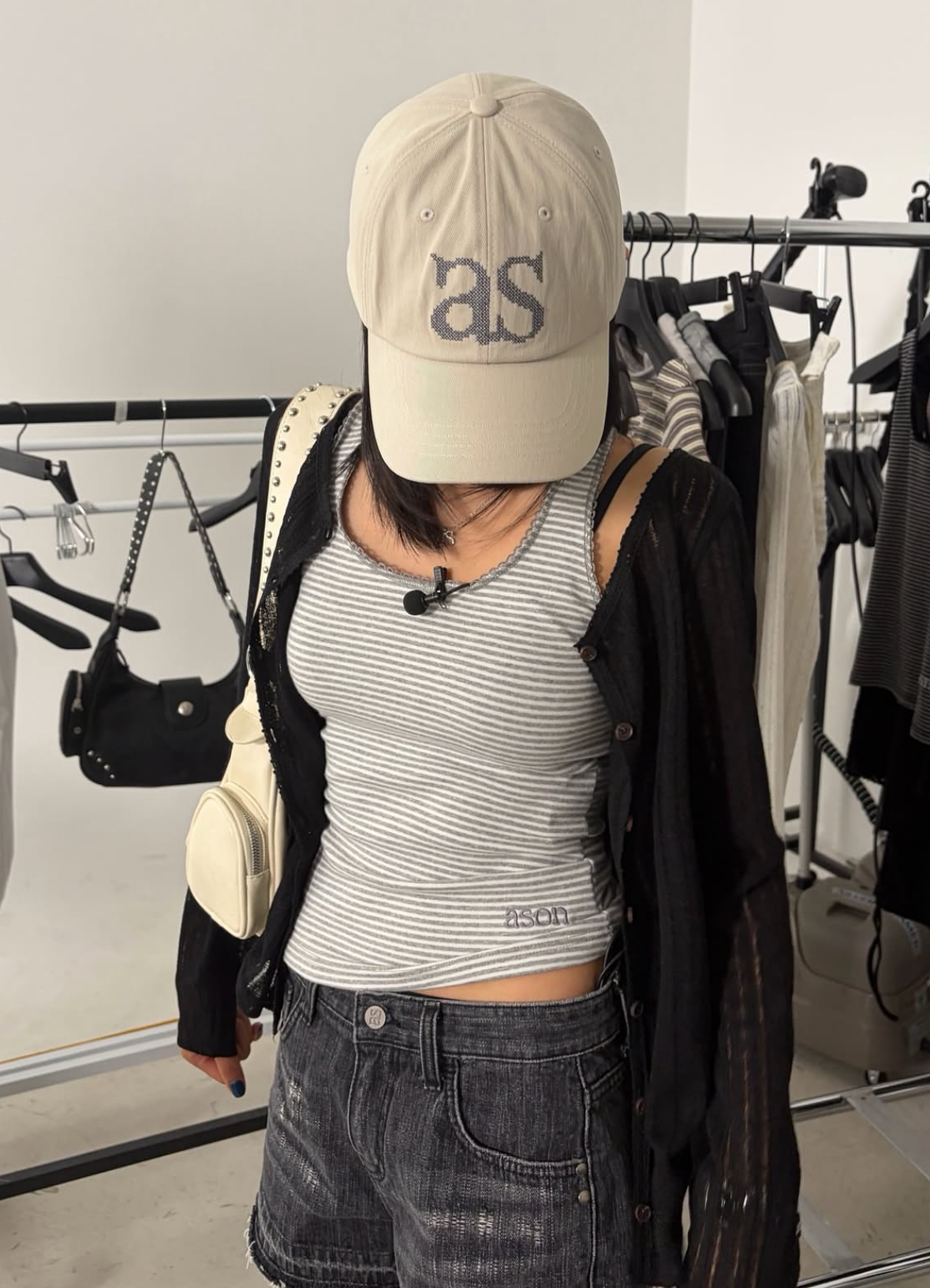 <快速出貨> ASON 條紋蕾絲無袖背心 三色