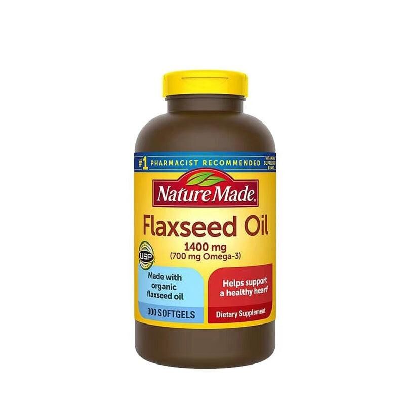 美版 Nature Made有機亞麻籽油1400mg 300粒｜Omega-3高含量｜心血管保健｜新包裝｜正品
