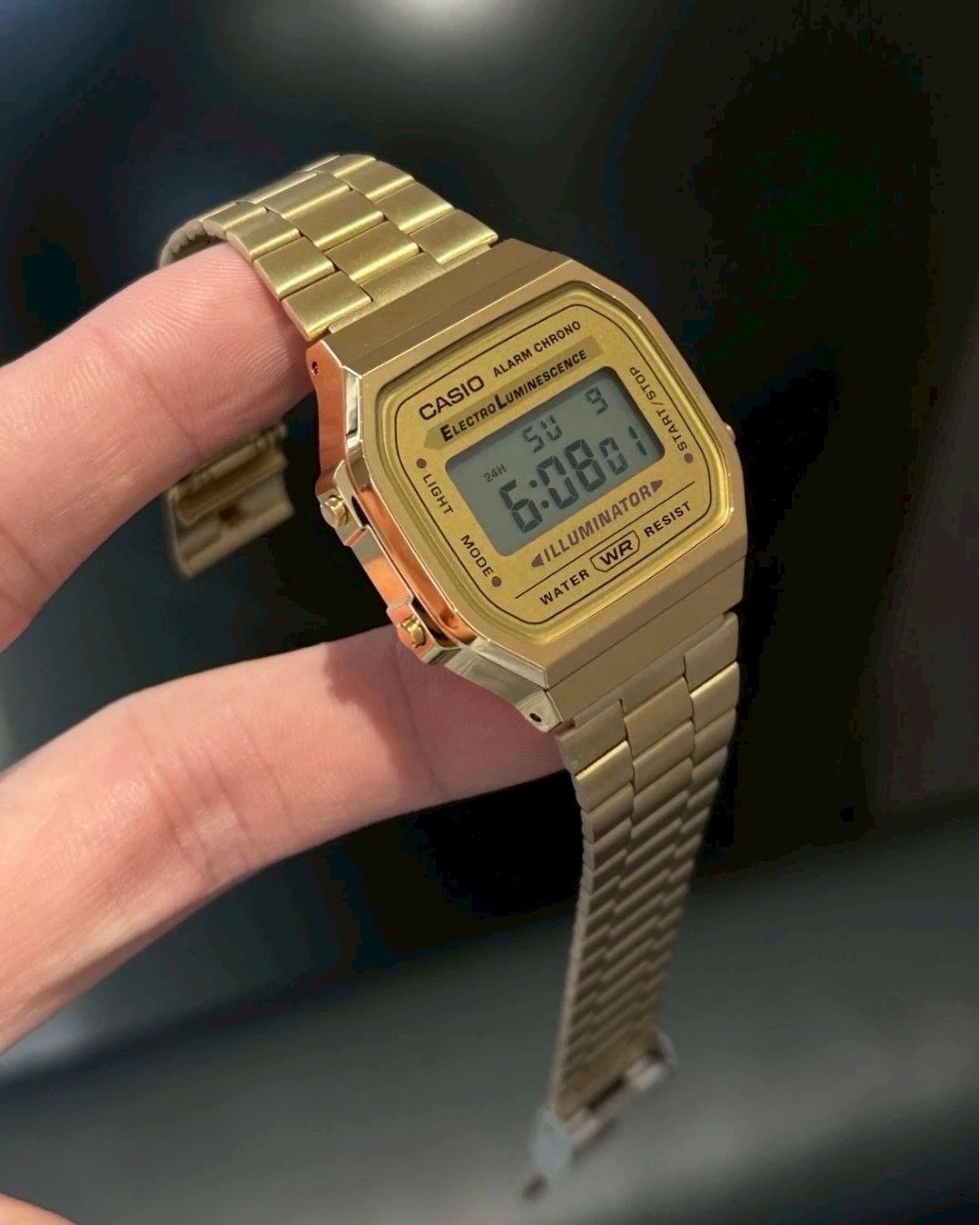 CASIO 卡西歐 VINTAGE A168 金色 復古 數位 多功能 防水 可調式錶帶 手錶 小方錶