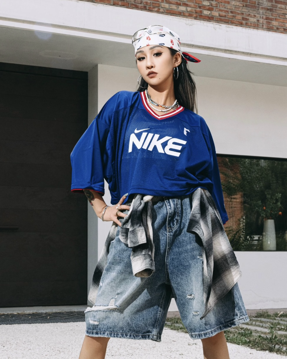 NIKE SPORTSWEAR 1972 透氣網布 V領 撞色 拼接 寬鬆 短袖 上衣