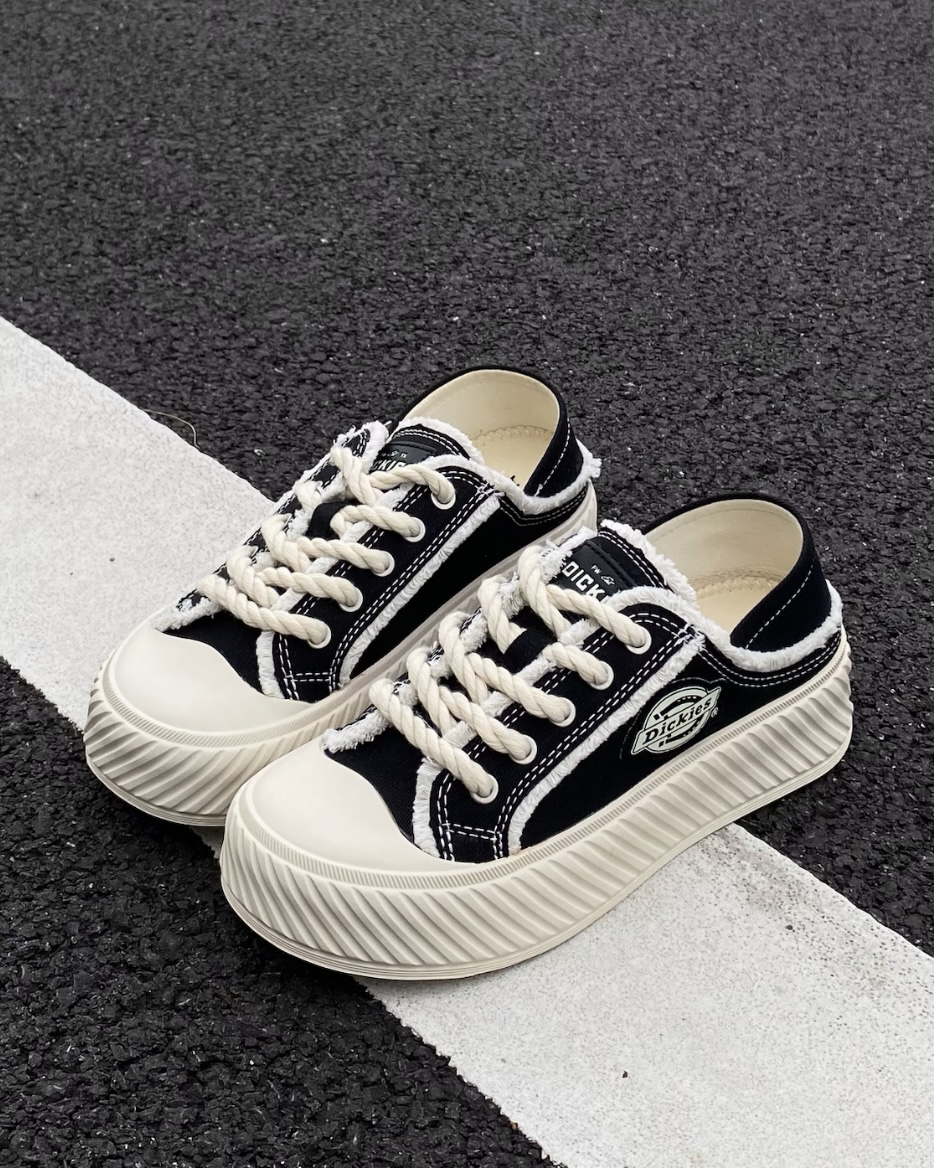 Dickies SS26 英倫風 厚底 增高 可踩後跟 帆布鞋 休閒鞋 男女鞋