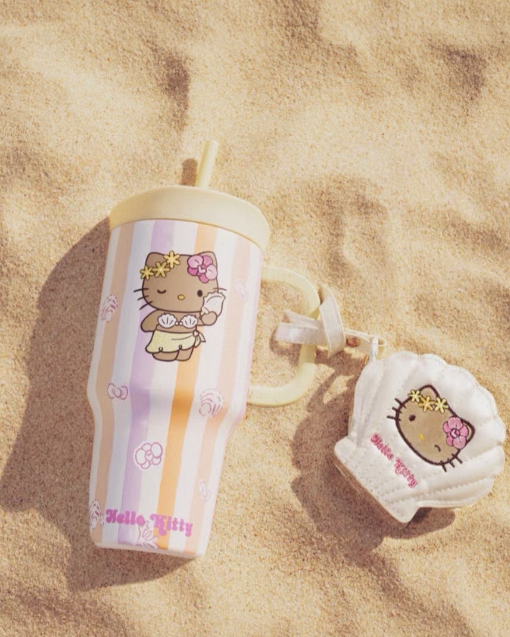 HELLO KITTY x TBH "夏日冒險島" 曬黑系列 黑皮 珊瑚粉 巨無霸保溫杯 吸管杯 水杯 冰霸杯 不鏽鋼 凱蒂貓 宋雨琦代言 官方正版授權 / 預購