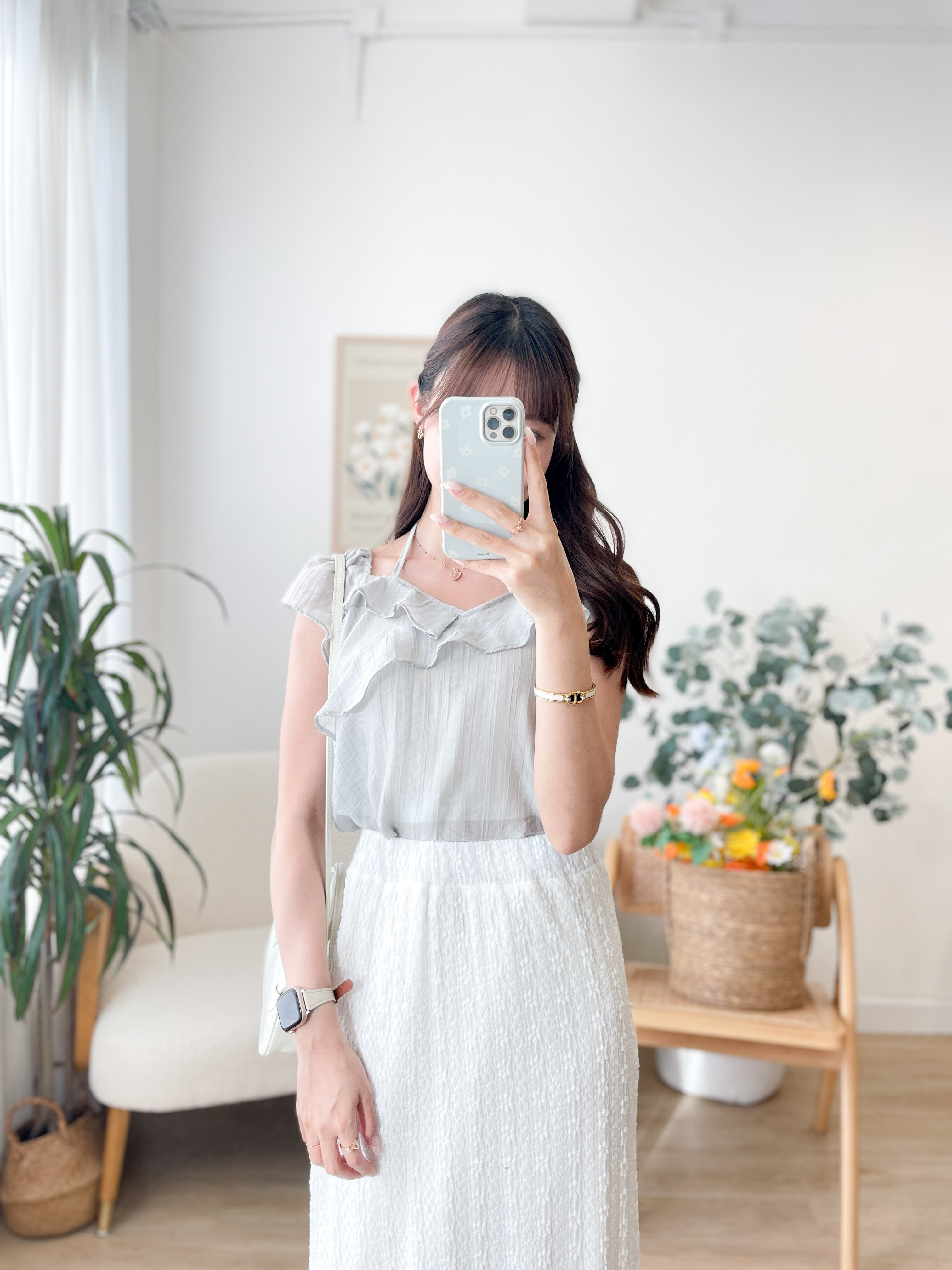 T1574 Cherie Layered Sheered Blouse