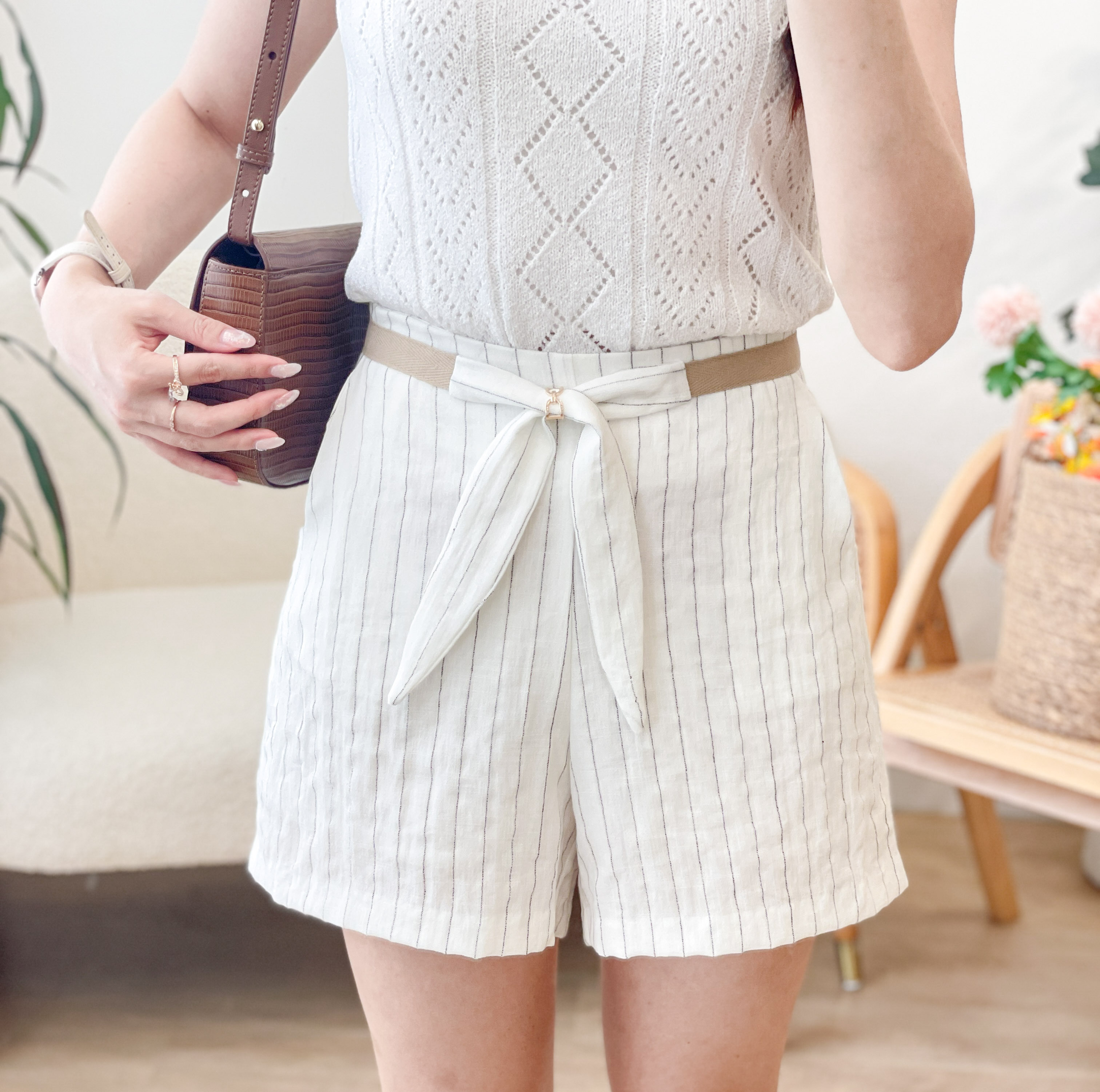 JEAN215 Capri Holiday Stripe Shorts