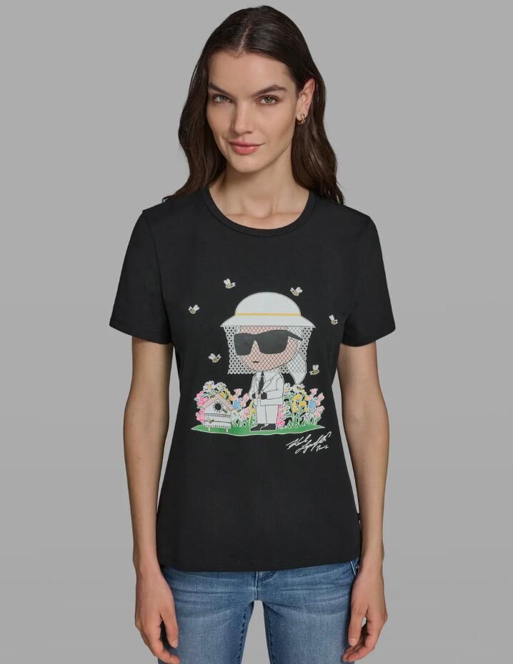 【預購】Karl Lagerfeld H0620504 女裝農夫版老佛爺短袖上衣