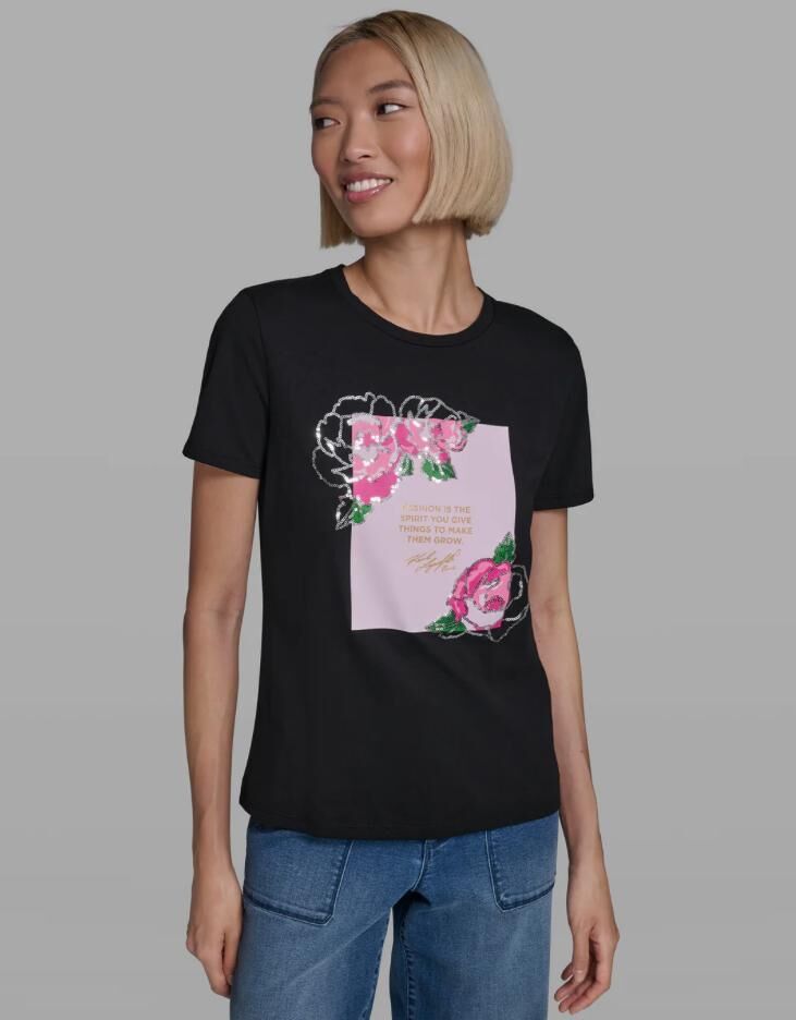 【預購】Karl Lagerfeld H0620512 女裝字句短袖上衣