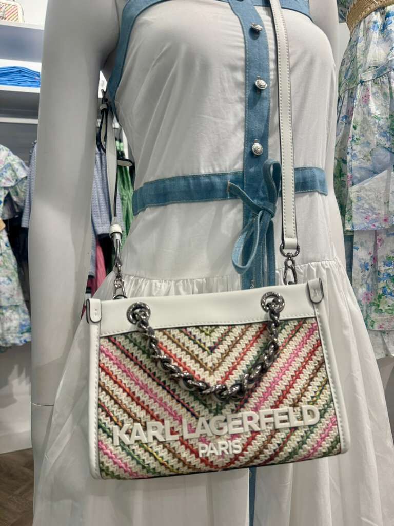 【預購】Karl Lagerfeld H0620513 SAVOIE RAFFIA 彩色迷你斜孭袋