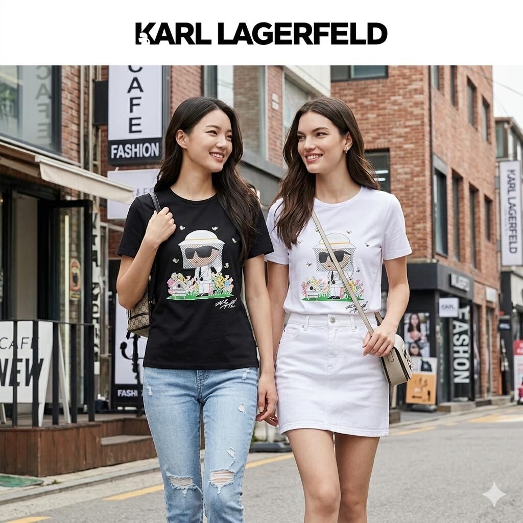 【預購】Karl Lagerfeld H0620504 女裝農夫版老佛爺短袖上衣