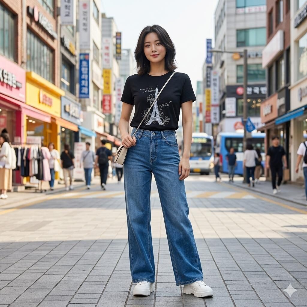 【預購】Karl Lagerfeld H0620510 女裝黑色巴黎鐵塔短袖上衣