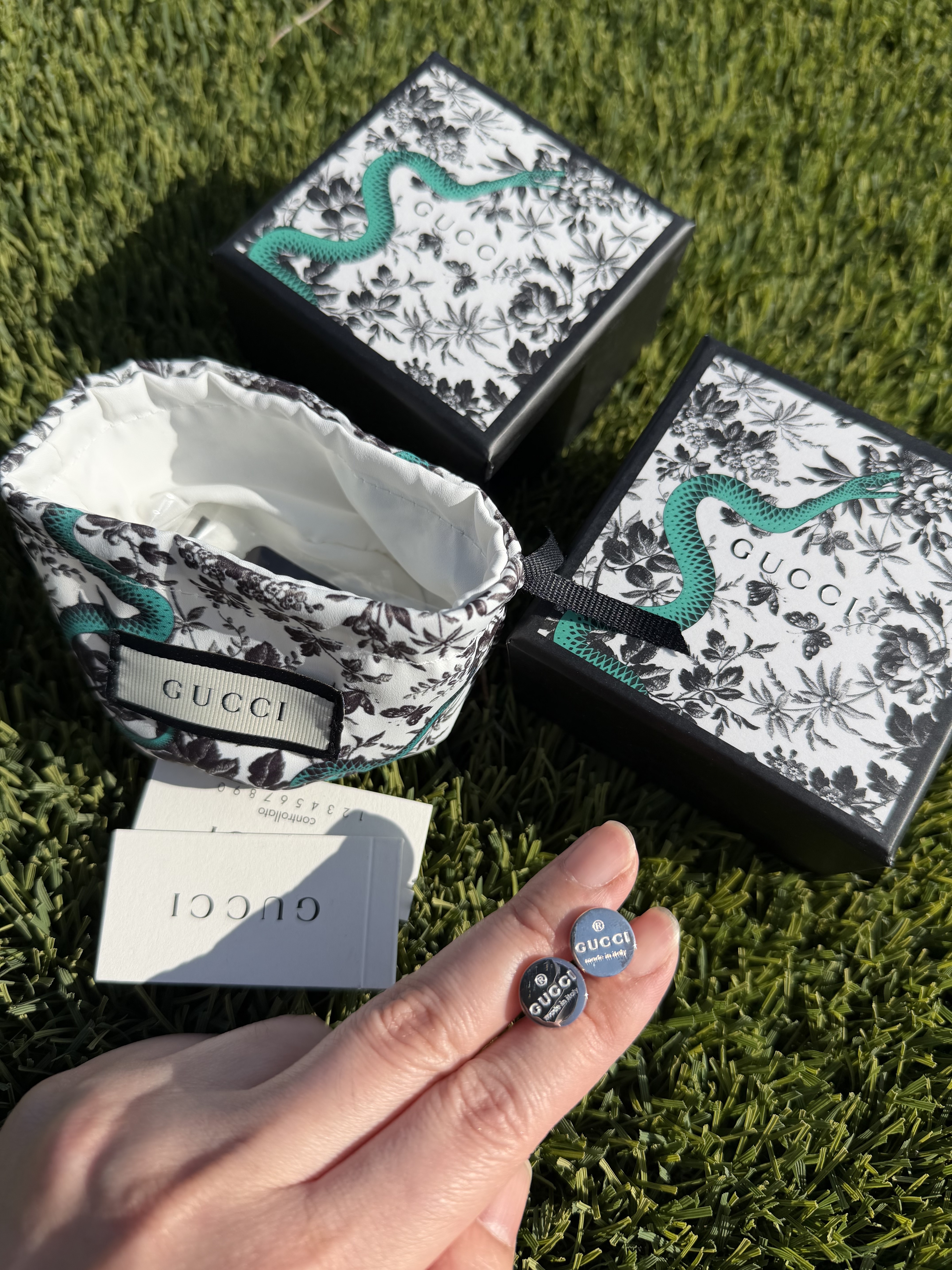 【預購】GUCCI H061821 Trademark 純銀耳環