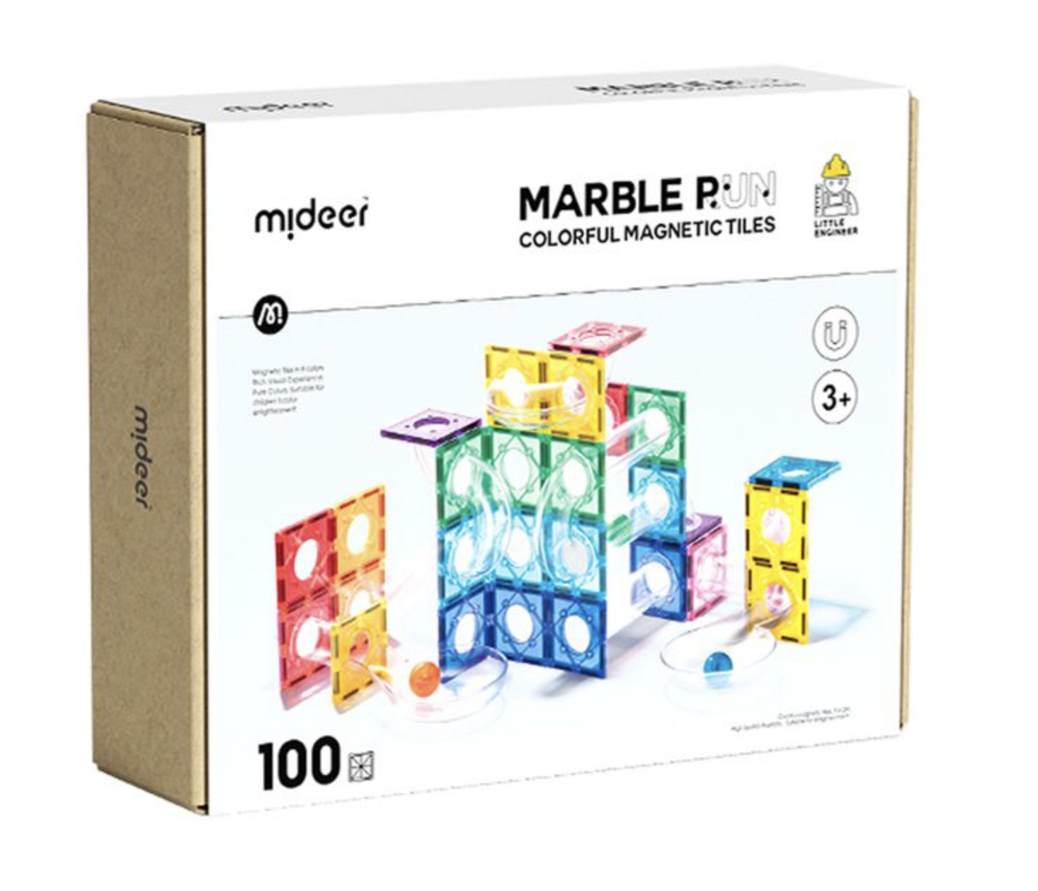MiDeer - 多彩透光磁力片-軌道遊戲組 100PCS
