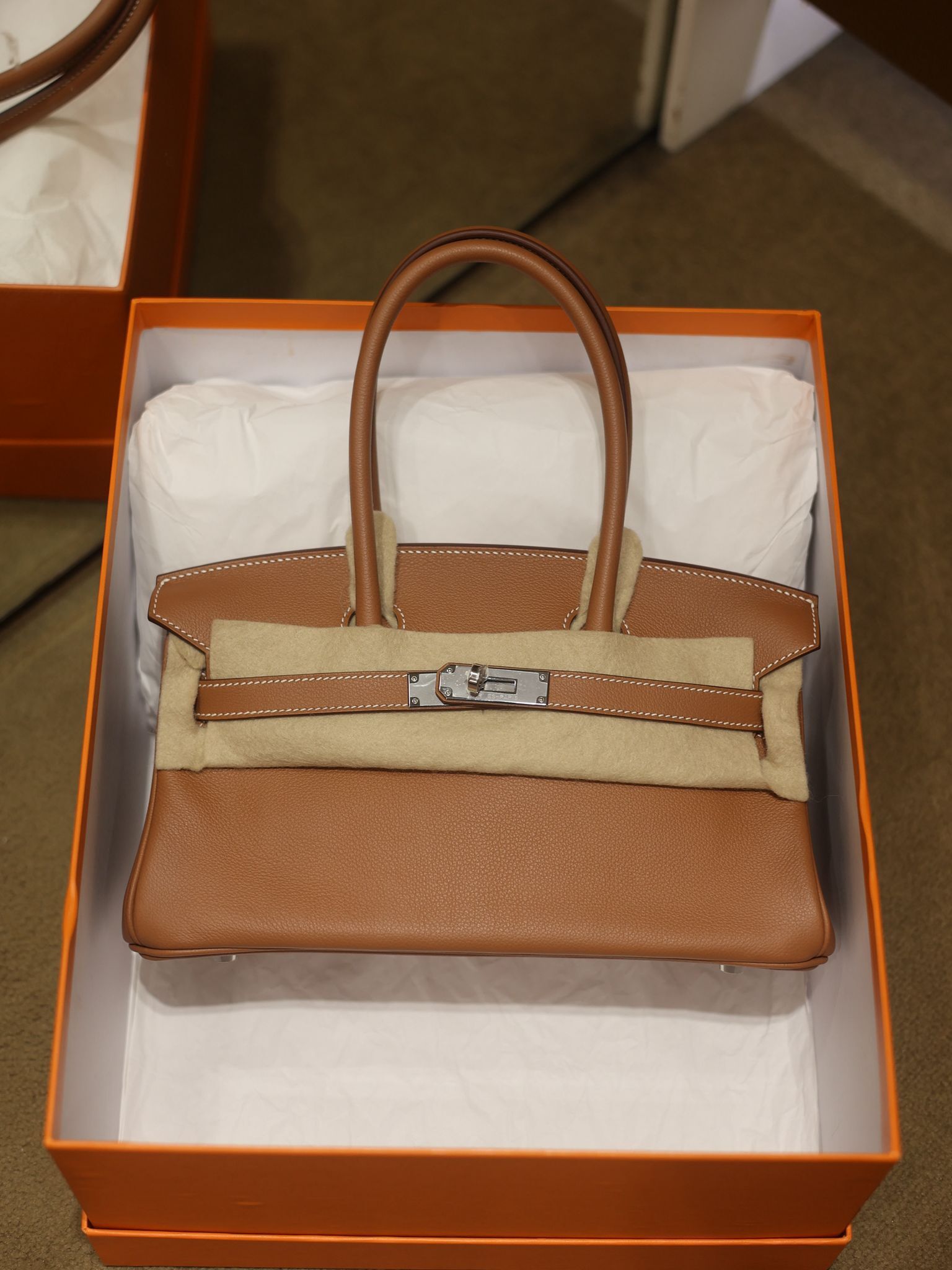 Birkin shoulder 37 gold ck evercolor K