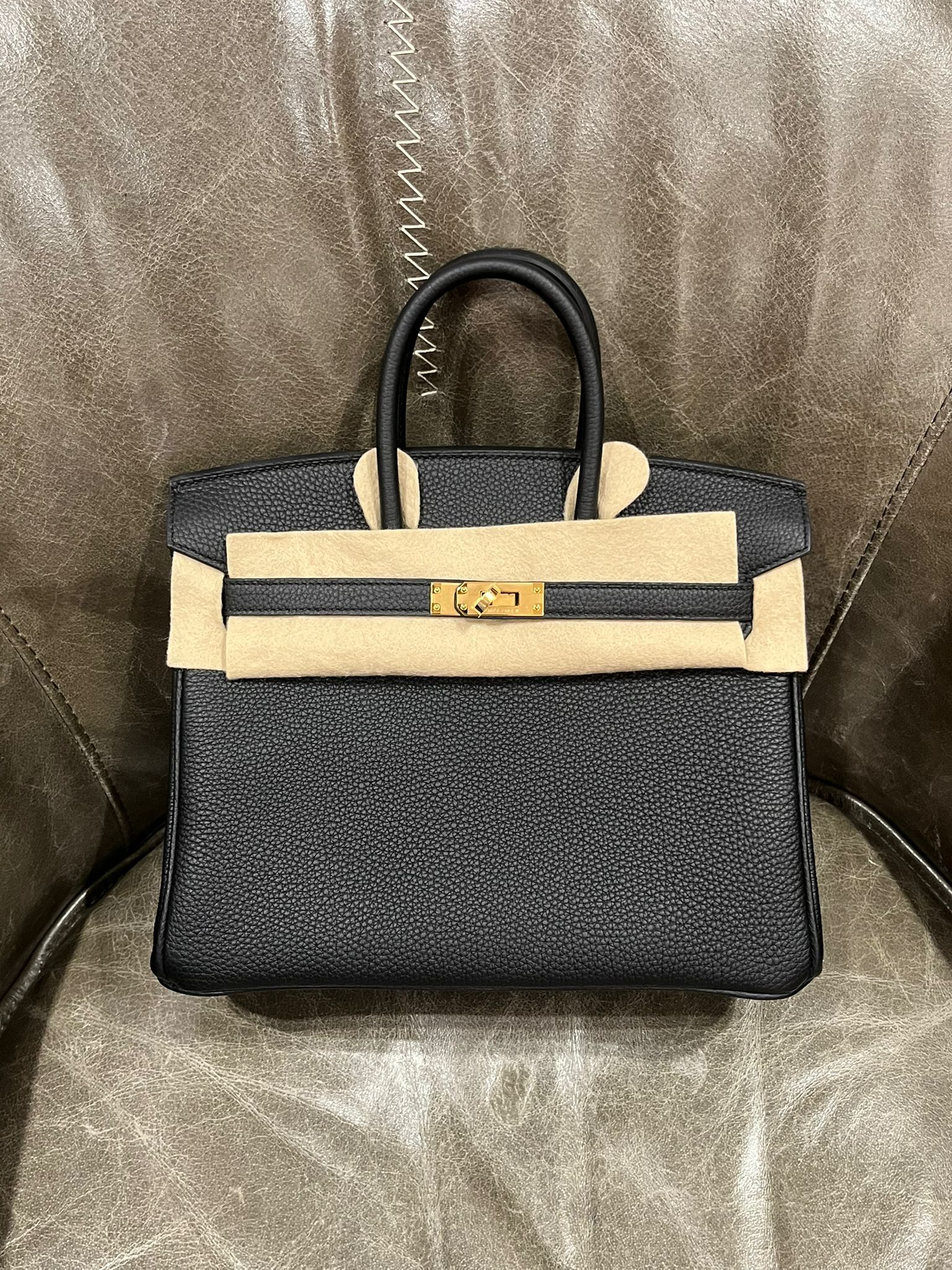 Birkin 25 89 noir cc togo G