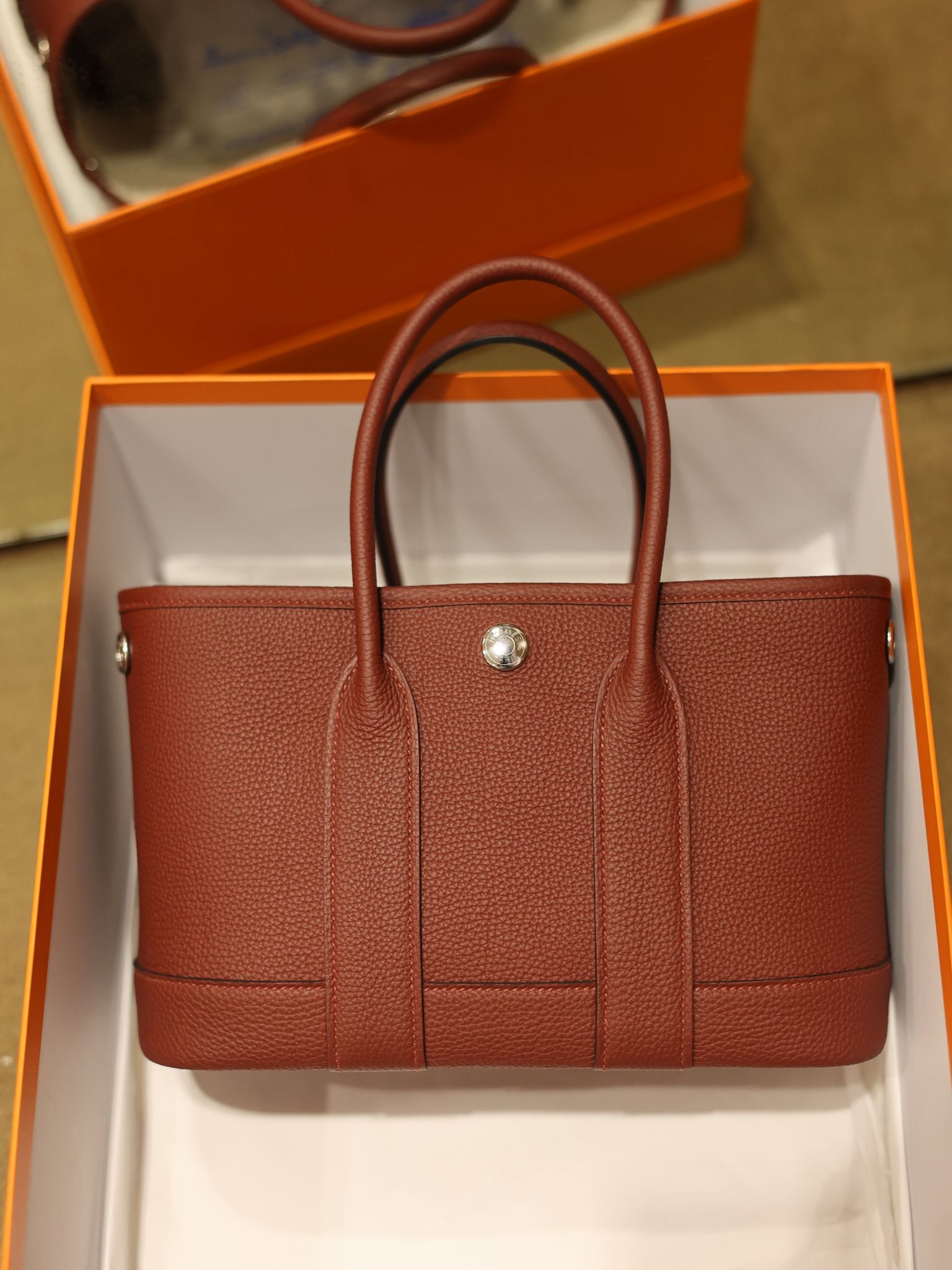 Garden party mini 23 55 rouge H leather G