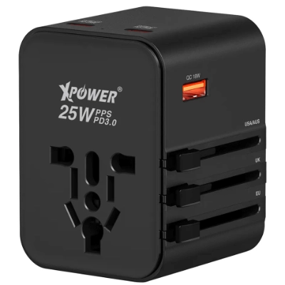 XPower TA3B ( Black ) 25W 4輸出 PD 3.0/PPS旅行充電器