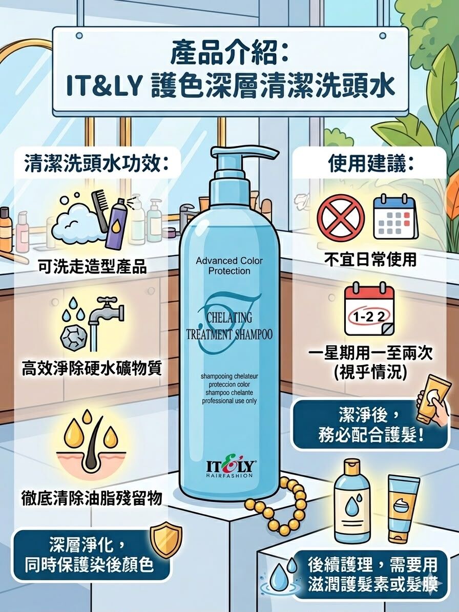 ITelY chelating treatment shampoo  (COOL) 500ml/1000ml