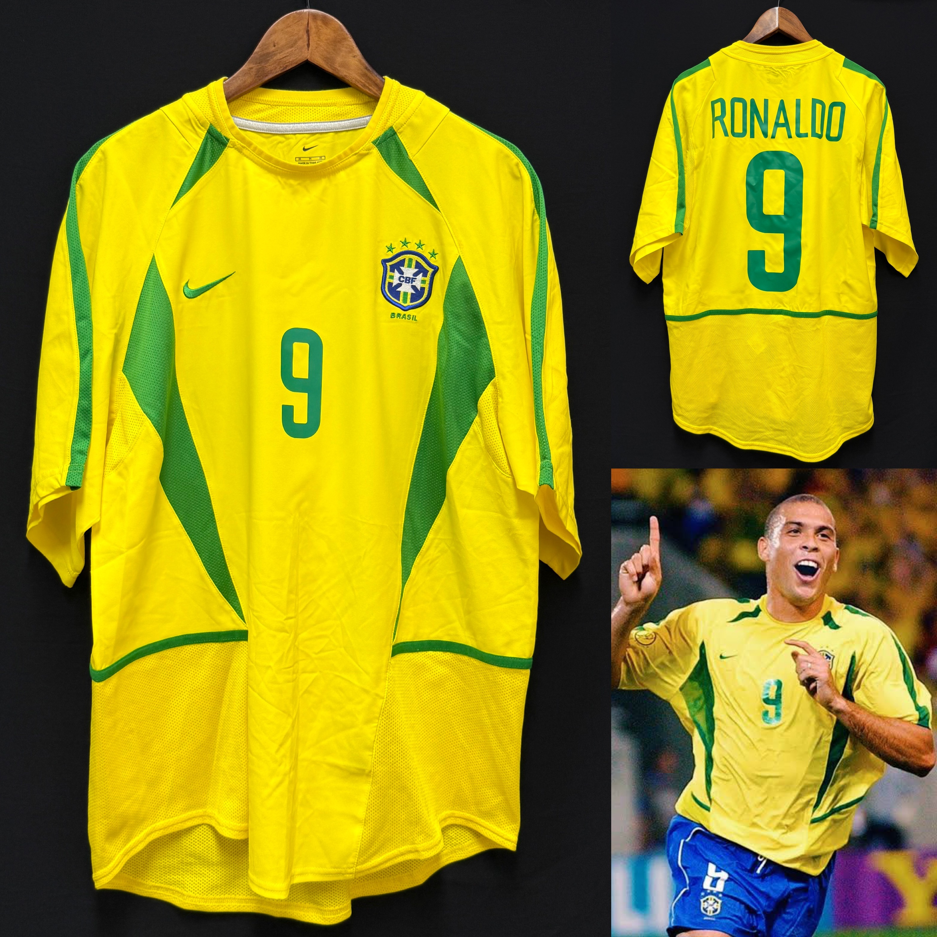 巴西 2002 世界盃 Nike 主場球衣 #9 RONALDO
