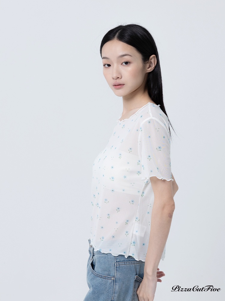 [兩件999]小花透膚上衣 PizzaCutFive PCF262404106