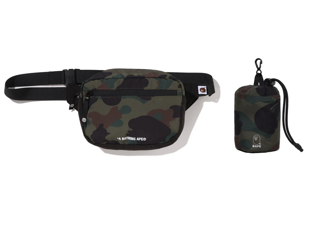 【BAPE配件】0620發售1ST CAMO PACKABLE WAIST BAG TRAVEL