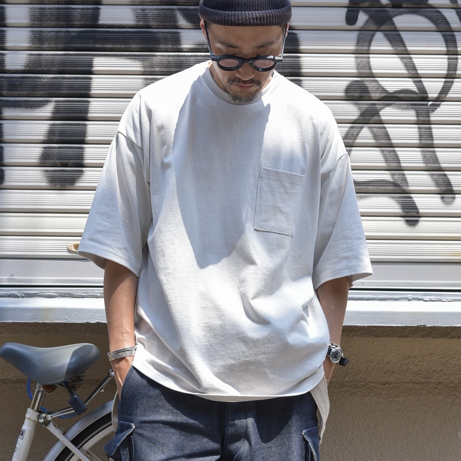 Goodwear Japan USA Cotton Super Big Pocket Tee