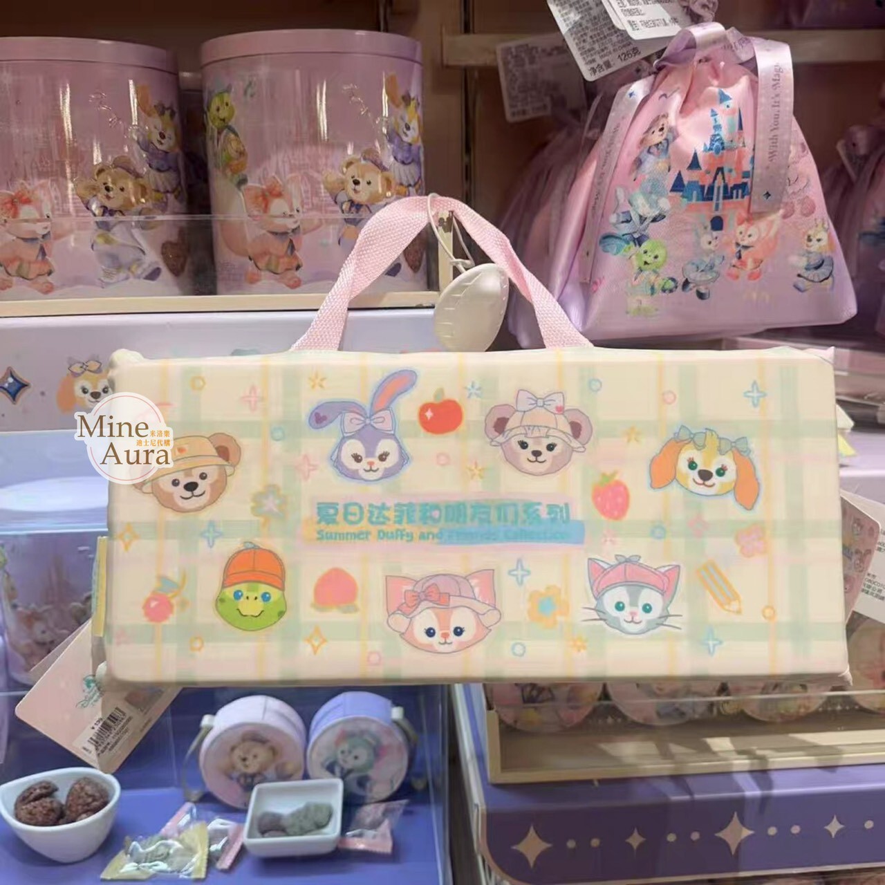 達菲 Duffy 和朋友們 果凍夏日 系列 外出 隨身 折疊 坐墊 -上海迪士尼樂園