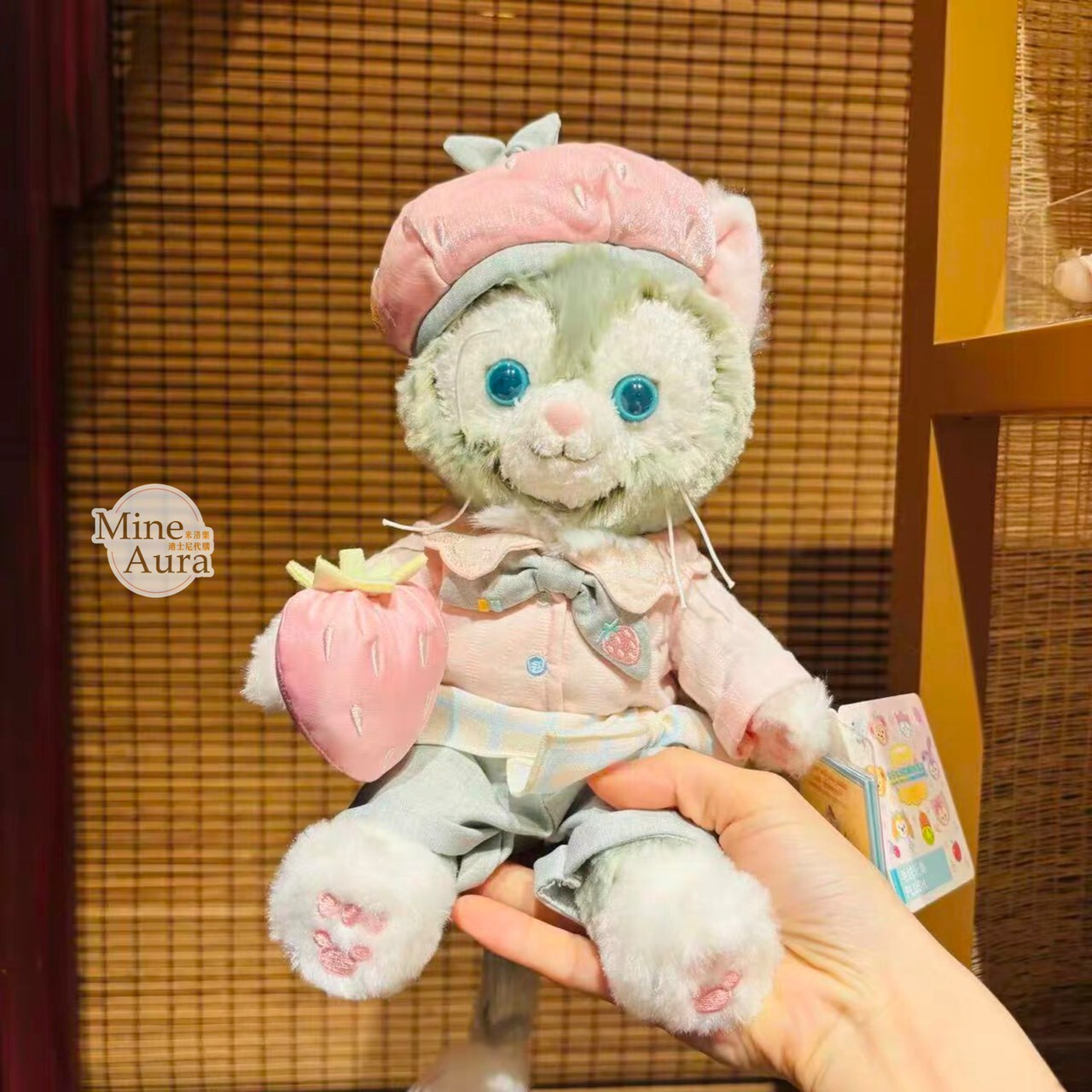 達菲 Duffy 和朋友們 果凍夏日 系列 傑拉托尼 畫家貓 Gelatoni SS號 娃娃 玩偶 -上海迪士尼樂園