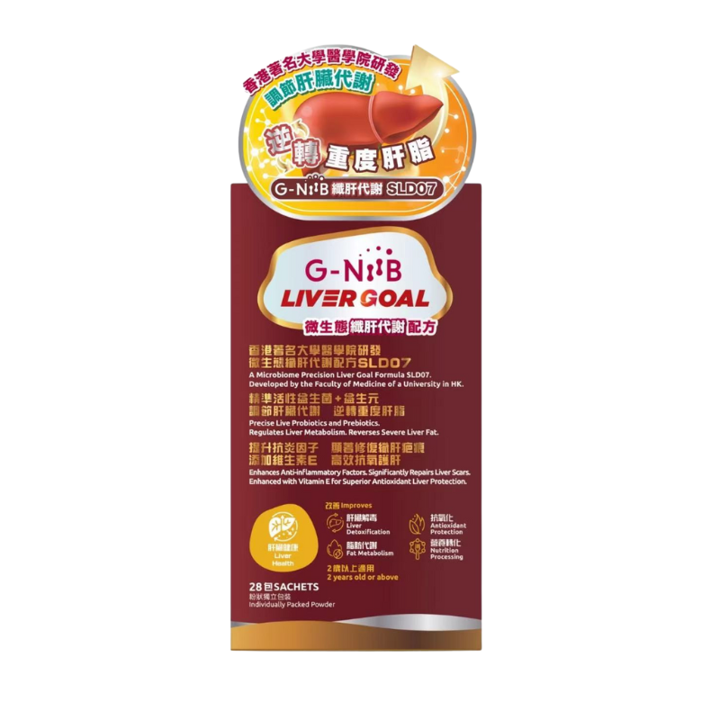 萬寧版 G-NiiB微生態纖肝代謝配方 SLD07 28包｜腸道及消化健康｜益生菌菌種｜成年人｜日常營養補充