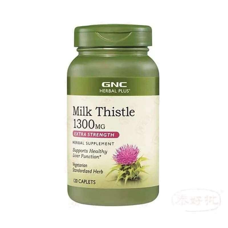 GNCMilk Thistle 牛奶薊1300MG｜120粒強效護肝｜排毒淨化｜ 肝細胞｜解酒護肝｜益生菌菌種