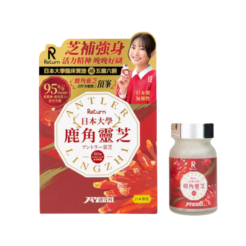萬寧版 Return 日本大學鹿角靈芝 60粒｜能量及紅血球健康｜鐵質｜成年人｜日常營養補充｜澳洲保健品