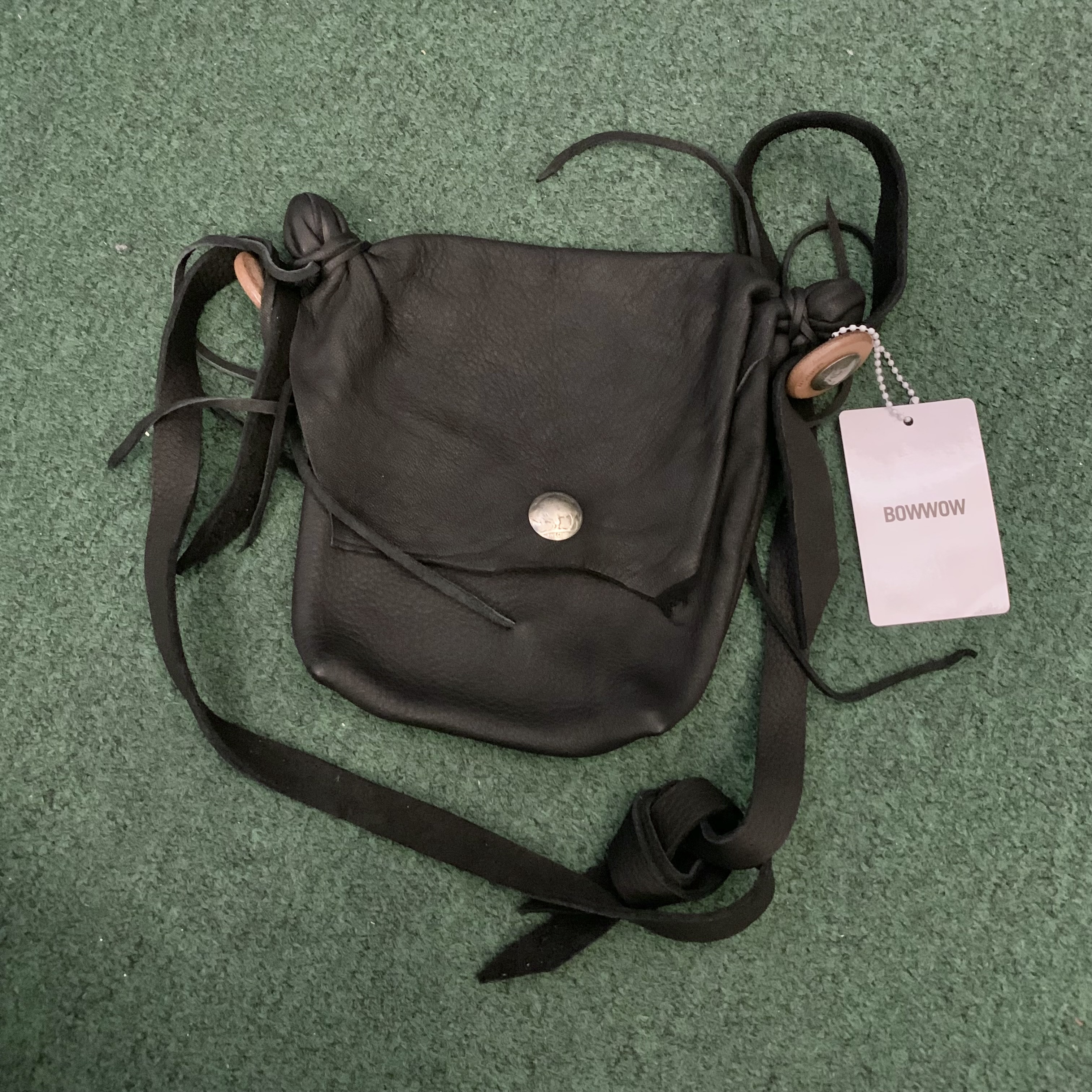 BOWWOW DEER SKIN BAG LEATHER - BLACK