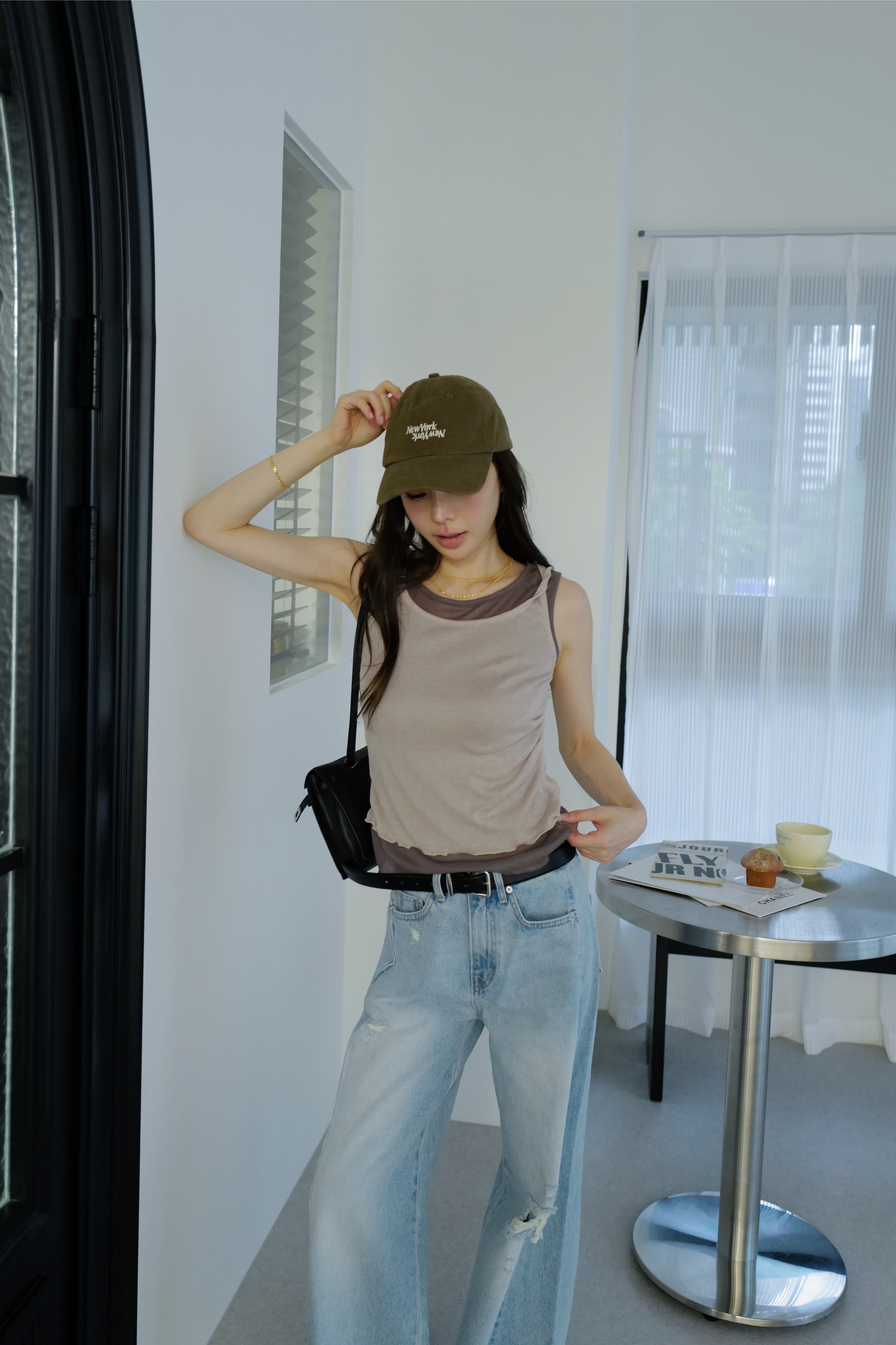 兩件式木耳捲捲背心 HD55
