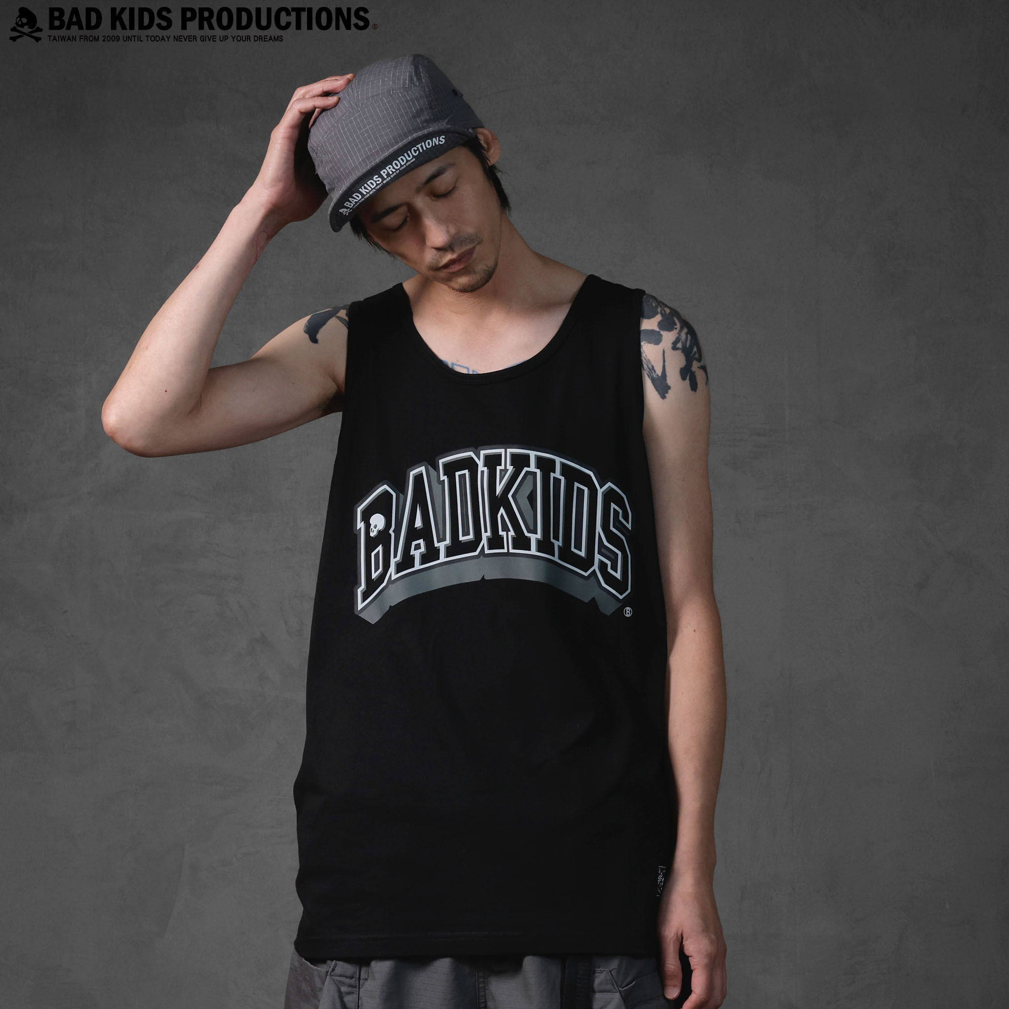 BAD KIDS 惡童 26S/S Varsity Fonts Tank top (230g 全棉加厚背心 )