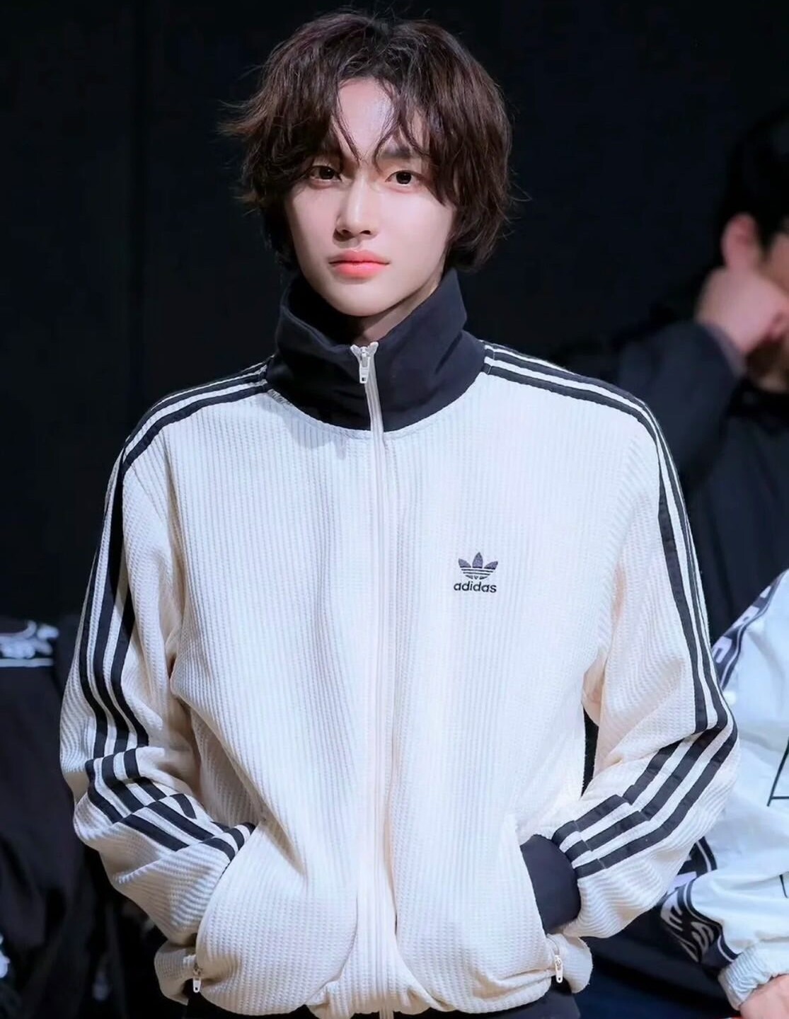 【逢甲 FUZZY】ADIDAS 華夫格外套 宋雨琦/金珉奎/邊伯賢 藝人同款 JW0109 JW0110