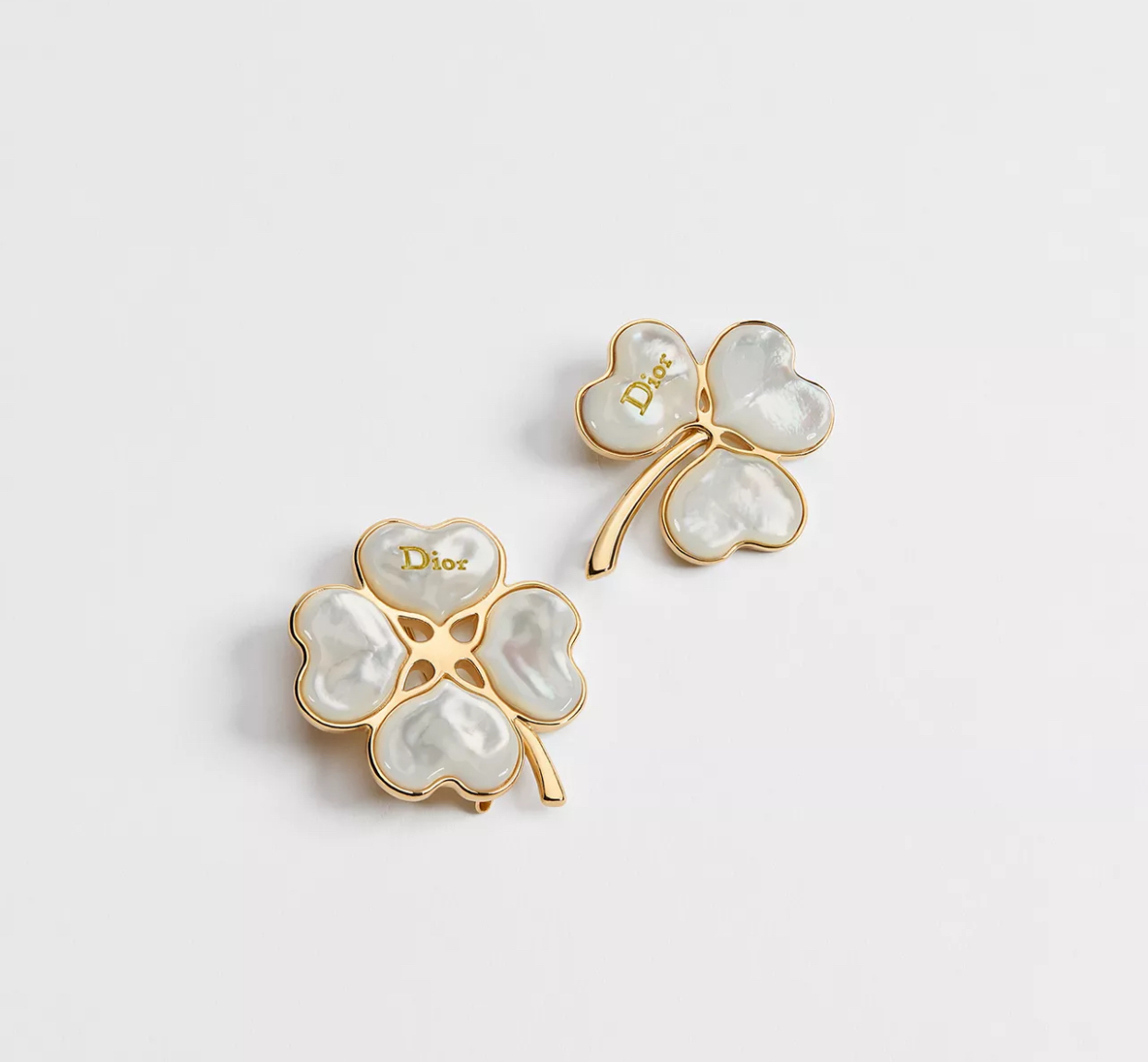 Dior Set of Dior Sparkling Clover Brooches