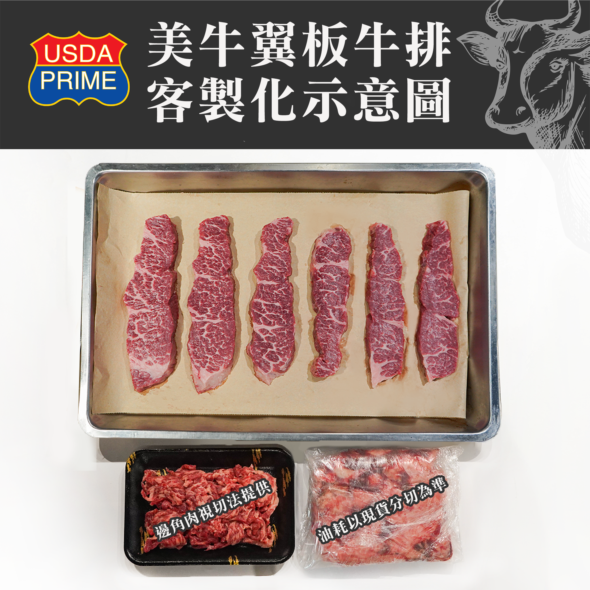 美國Prime等級 翼板牛排