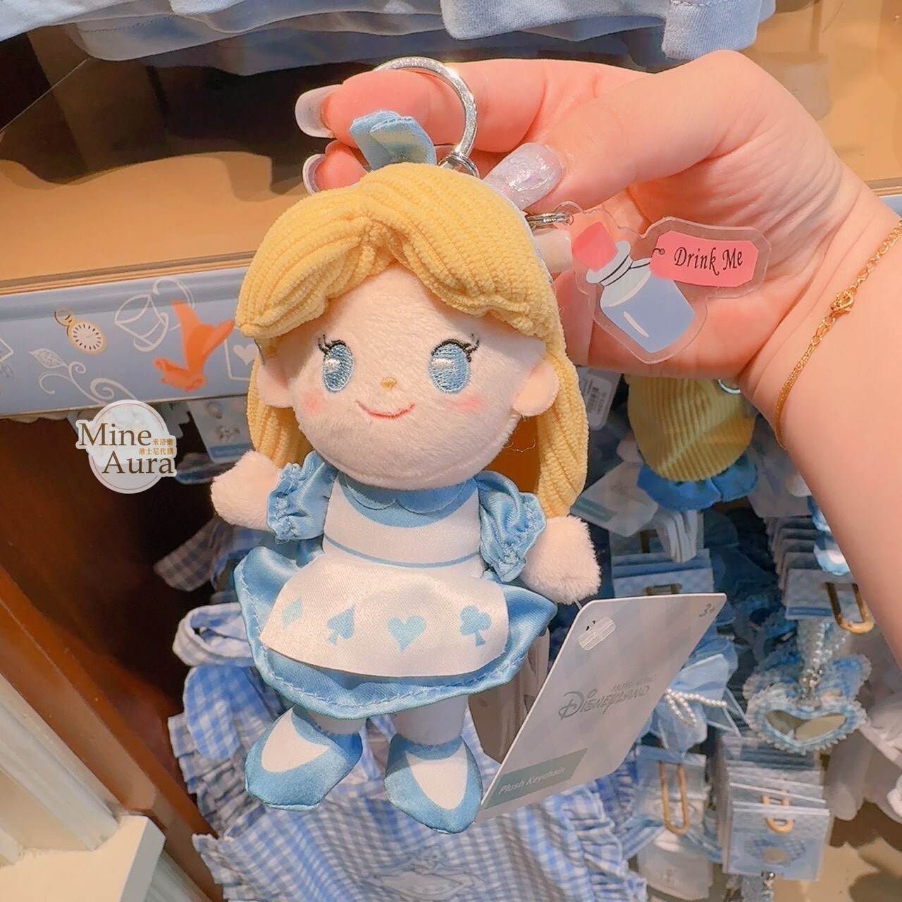 75周年限定 愛麗絲 Alice 絨毛 鑰匙圈 吊飾 愛麗絲夢遊仙境 Alice in Wonderland -香港迪士尼樂園