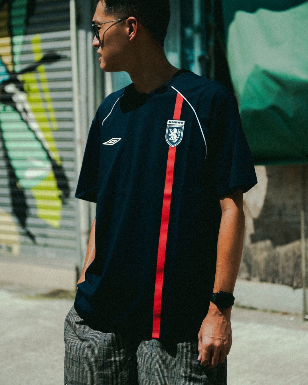 [現貨] UMBRO Retro Stripe Logo Jersey SS Tee | Navy