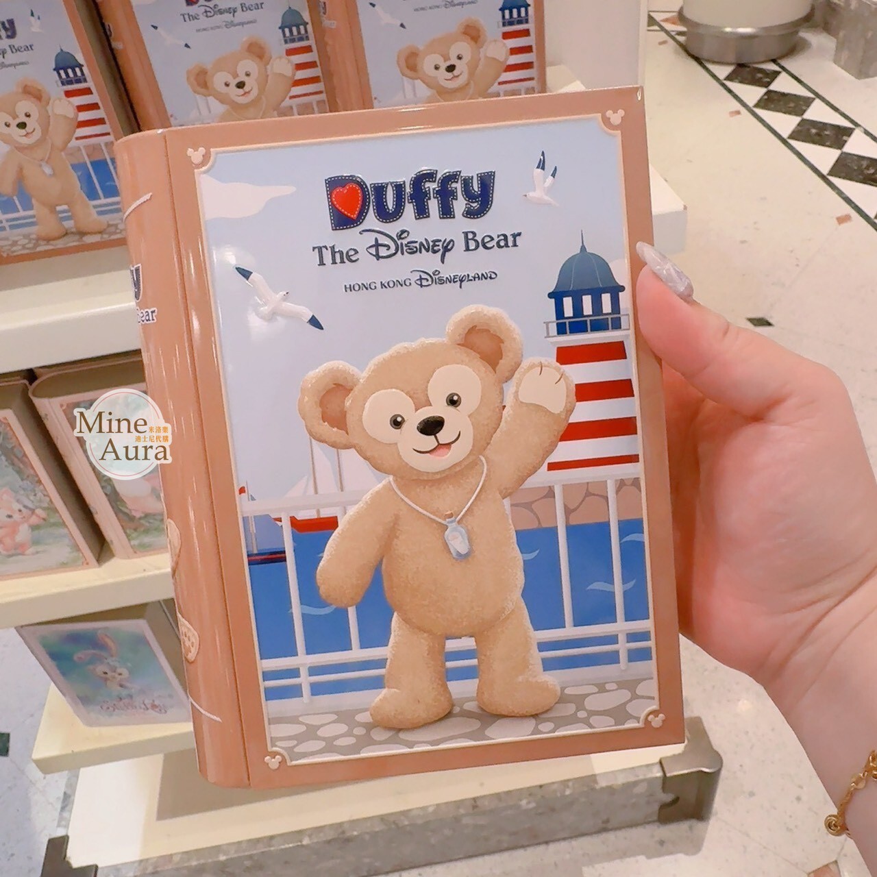 達菲 Duffy 曲奇餅乾 故事書造型 鐵盒 禮盒 -香港迪士尼樂園