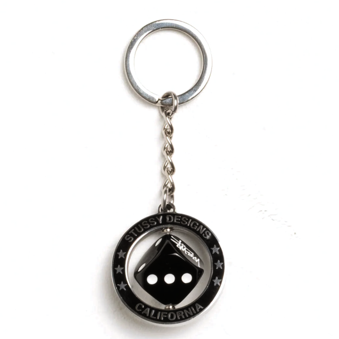 ☆ETW☆【EASY TO WEAR】STUSSY SPINNING DICE KEYCHAIN 骰子 吊飾 可旋轉 鑰匙圈 掛件