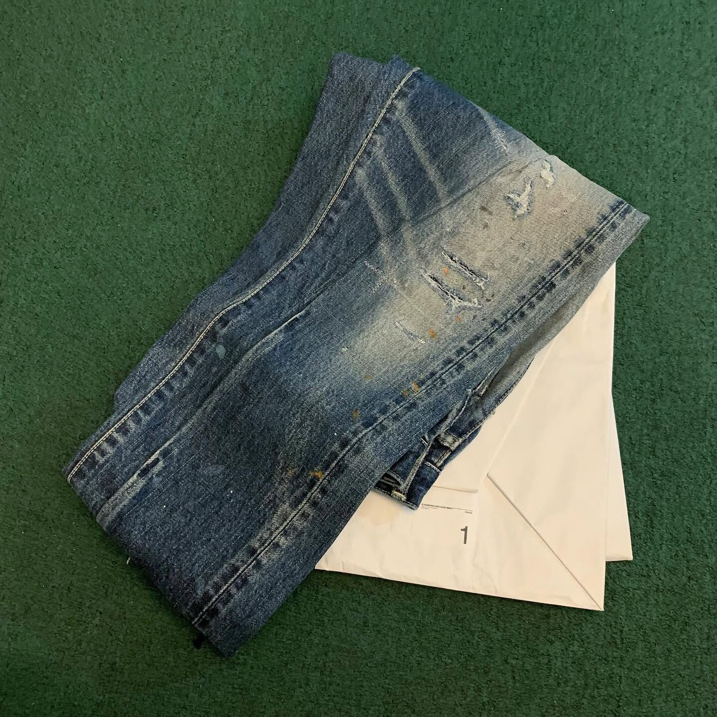 VISVIM SOCIAL SCULPTURE JOURNEYMAN PANTS TACKED DMGD-27