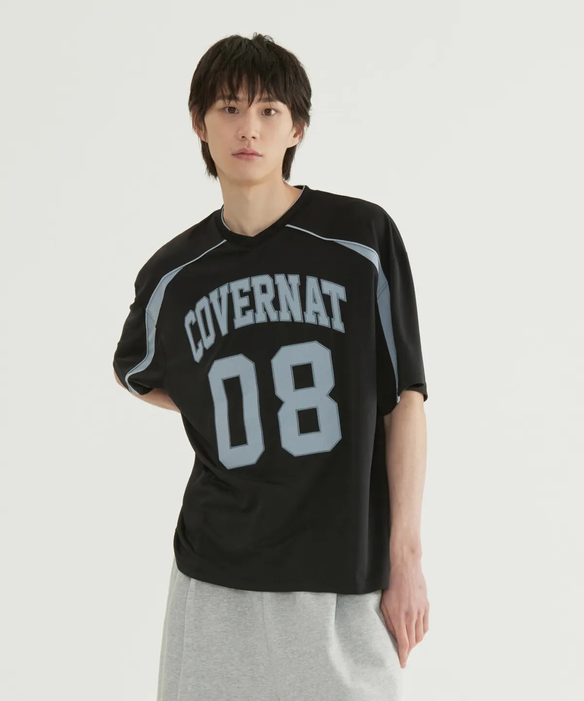 【OWN】Covernat 短袖 上衣 2026 春夏 新品 休閒 寬鬆 網眼 圓領 透氣 大LOGO 不分男女 黑色 白色