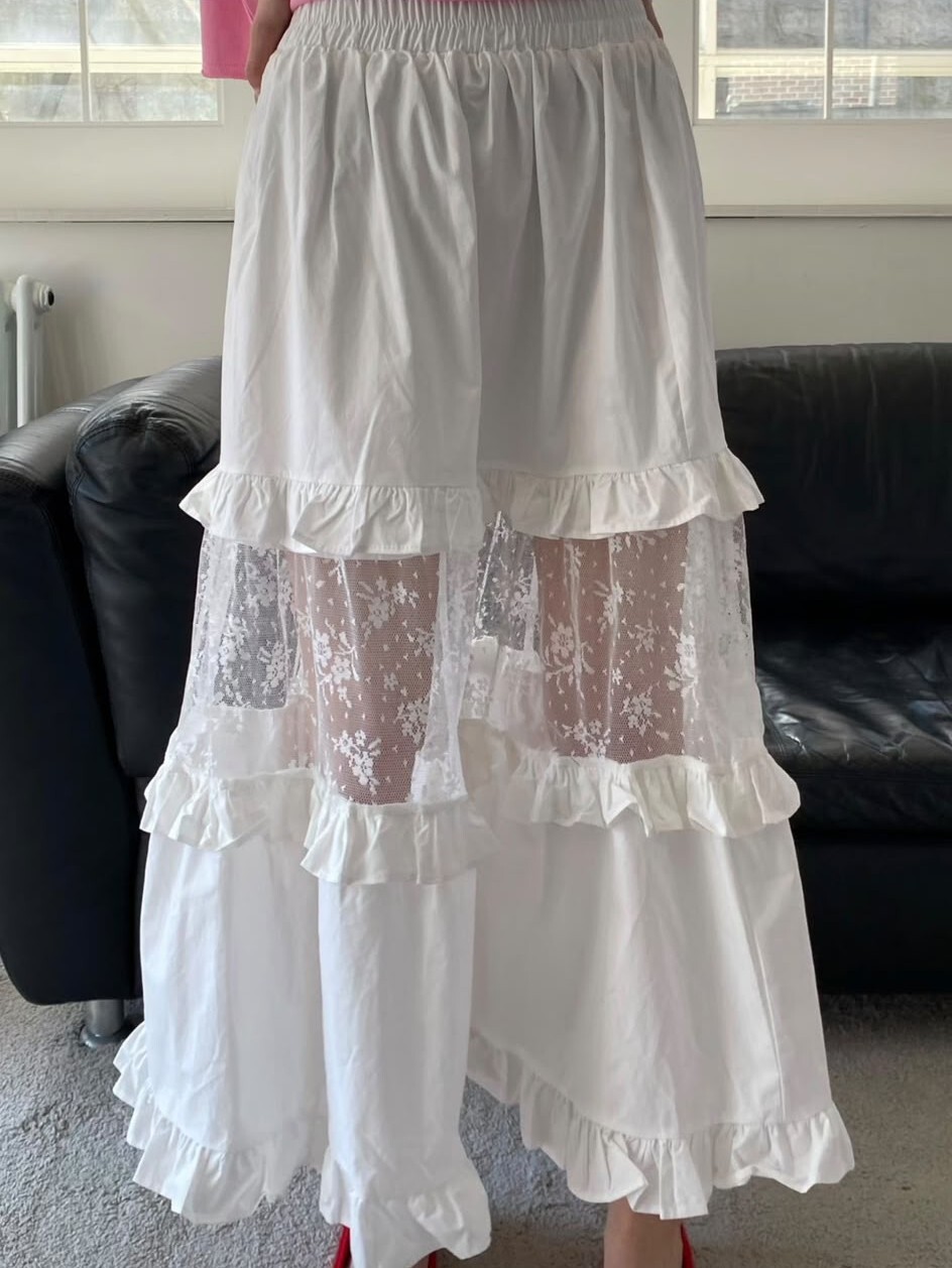 UR13 LACE 長裙  腰 24-39  HIP51 長33.5 $459