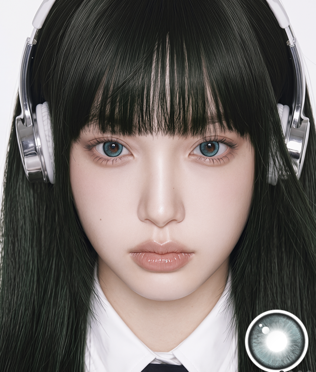 [月拋] OLOLA 1 Month VOID Green｜月拋彩妝矽水凝膠隱形眼鏡｜每盒2片
