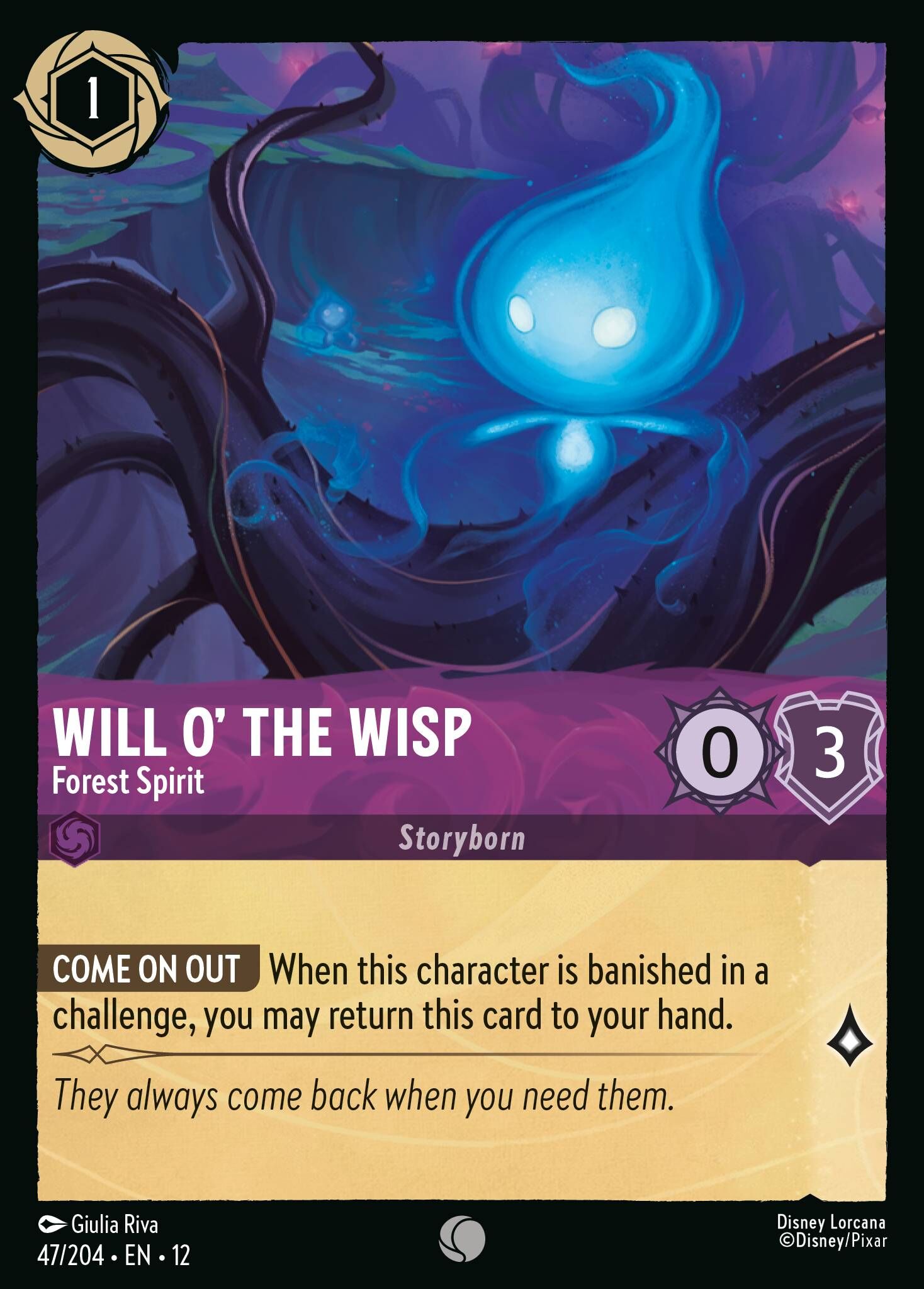 Wilds Unknown - 47/204 Will o' the Wisp - Forest Spirit C